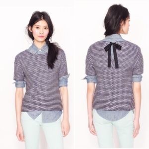 sz 14 J.CREW TIE TOP IN NAVY TWEED